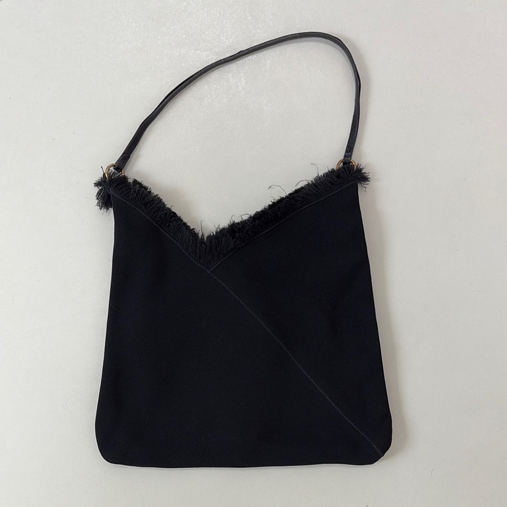 Elegant mini Black Fringe evening Bag